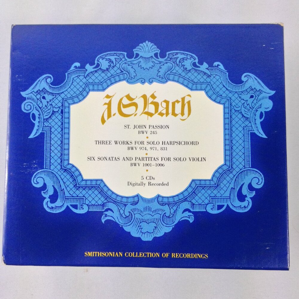J.S. Bach-Smithsonian Collection of Recordings-1990-5 Disc CD Box Set-Used